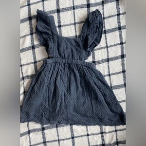Zara Blue Ruffled Pleated Sundress